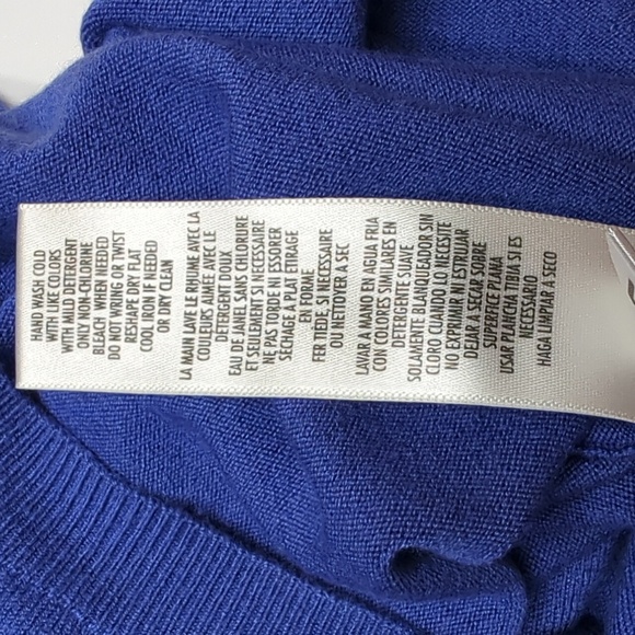 Petite Sophisticate Periwinkle Short Sleeve Turtleneck Blouse LARGE Silk Blend - Picture 10 of 10